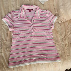 Y2K striped so vintage polo